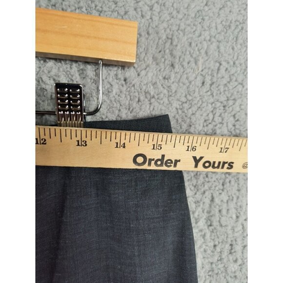 Lafayette 148 Pants Women 8 Regular Hi Rise Wide Leg Gray Wool Cotton Stretch - Picture 4 of 10